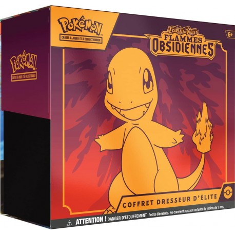 Pokémon EV03 : Ecarlate et Violet/Flammes Obsidiennes - Coffret dresseur d'élite - Cartes - ASMODEE